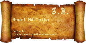 Bodri Mónika névjegykártya