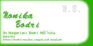 monika bodri business card